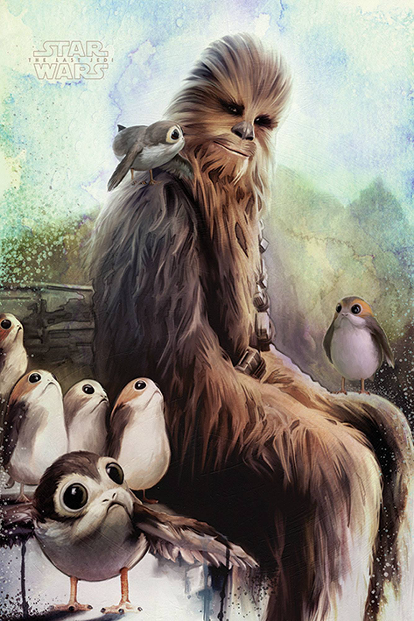 The Last Jedi Porgs and Chewbacca (Wallpaper) 1