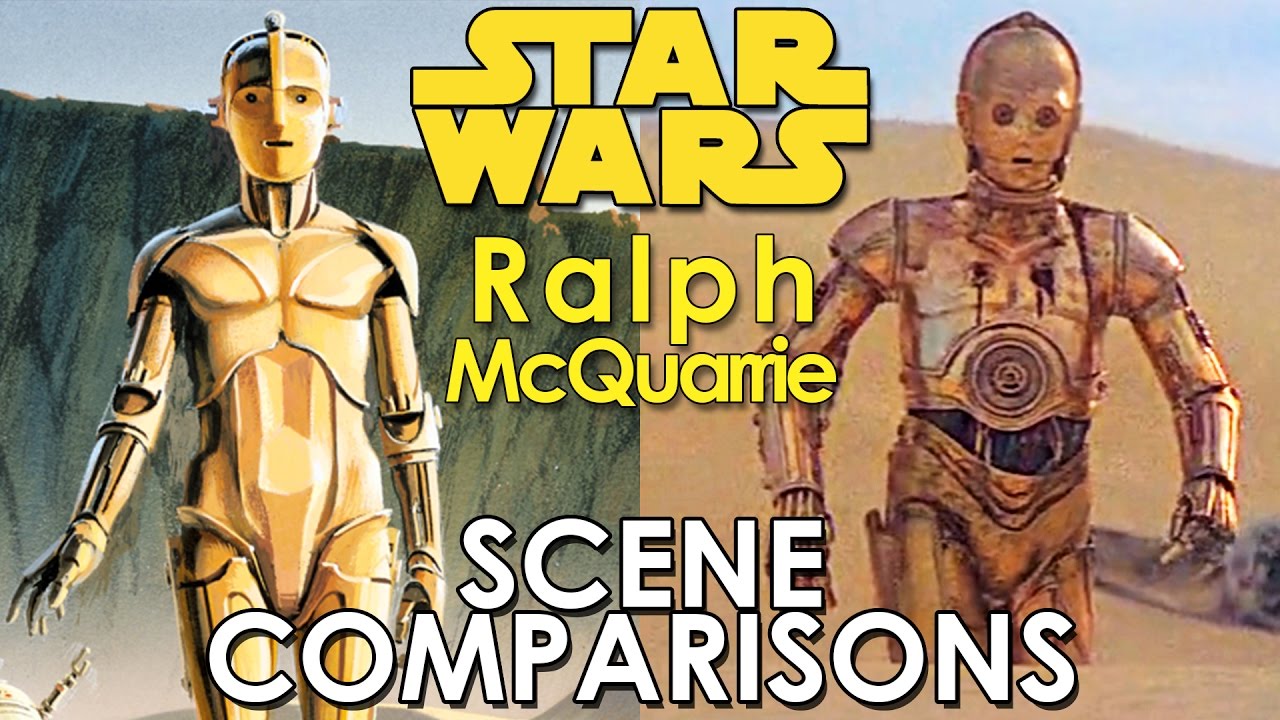 Star Wars Art: Ralph McQuarrie - scene and painting comparisons 1