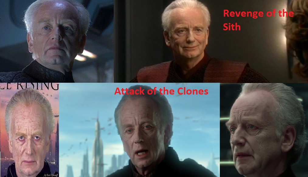 Why Palpatine looked older in Attack of the Clones than in Revenge of the Sith? 1