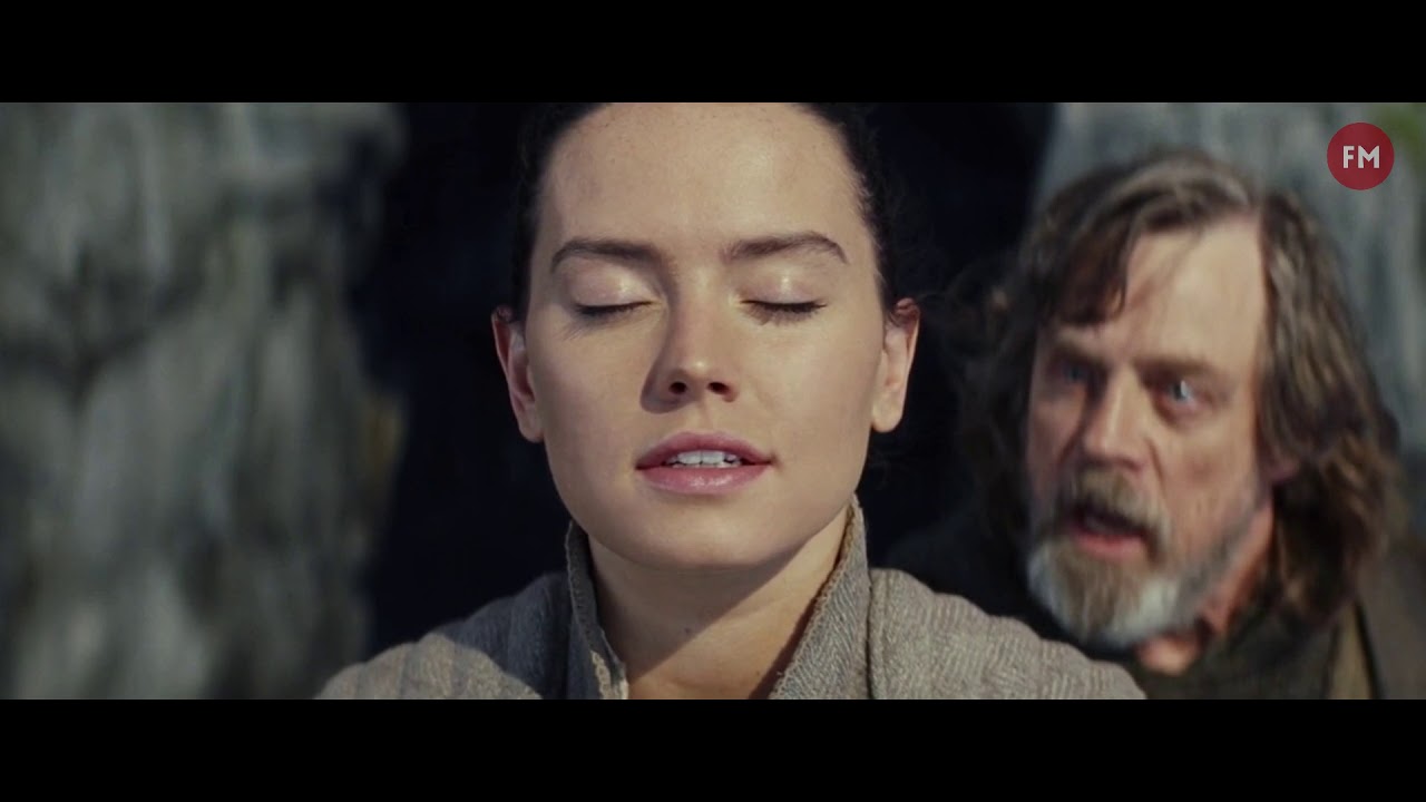 Rey and Luke Skywalker Scene "The Force" HD 1