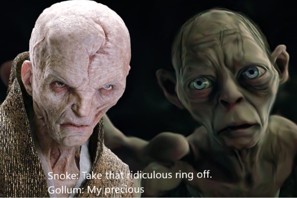 Snoke and Gollum (Star Wars Humor) 1