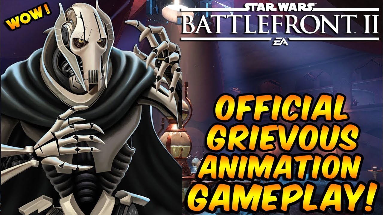 Star Wars Battlefront 2 - OFFICIAL General Grievous Animations (Gameplay) 1