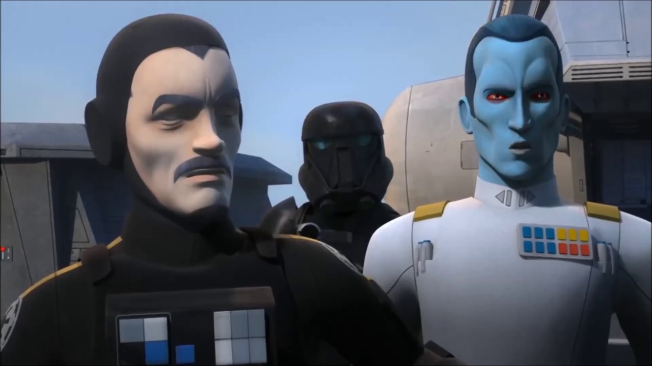 Star Wars Rebels Grand Admiral Thrawn all scenes. 1