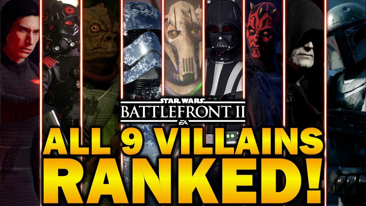 ALL 9 VILLAINS RANKED! Star Wars Battlefront 2 1