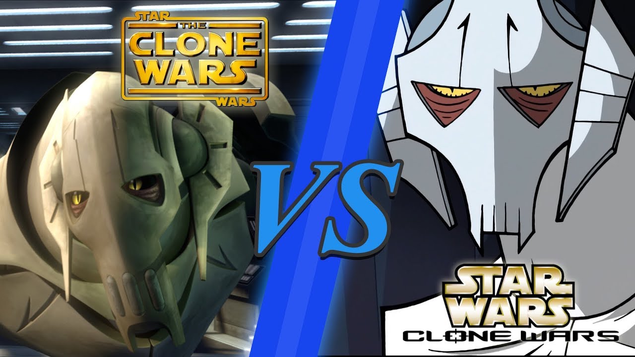 General Grievous 2D vs 3D Comparison - The Clone Wars 1