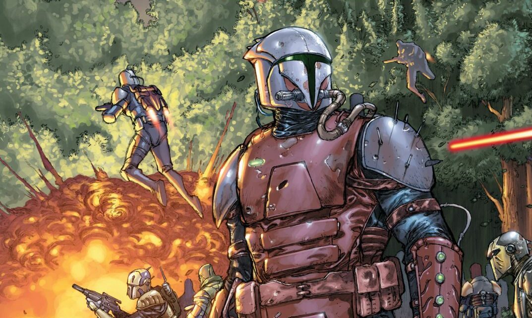 The wildest adventure in the ancient history of Star Wars gets wilder in a brand-new story arc featuring the most feared warriors in the galaxy, the Mandalorians! Leaving the treacherous streets of Taris behind them, fugitive Padawan Zayne Carrick and the rag-tag crew of the Last Resort, cook up a scheme to pilfer much needed supplies from an unsuspecting bunch of miserly miners. Unfortunately, any attempts at avoiding attention are for naught when the group finds they've landed themselves smack dab in the middle of the Republic and Mandalorian conflict!