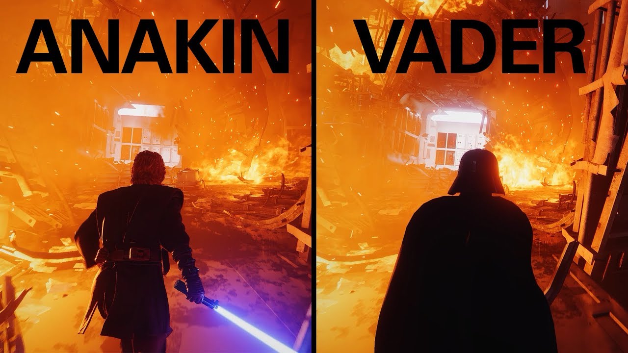 Anakin Skywalker vs Darth Vader Animation Comparison 1
