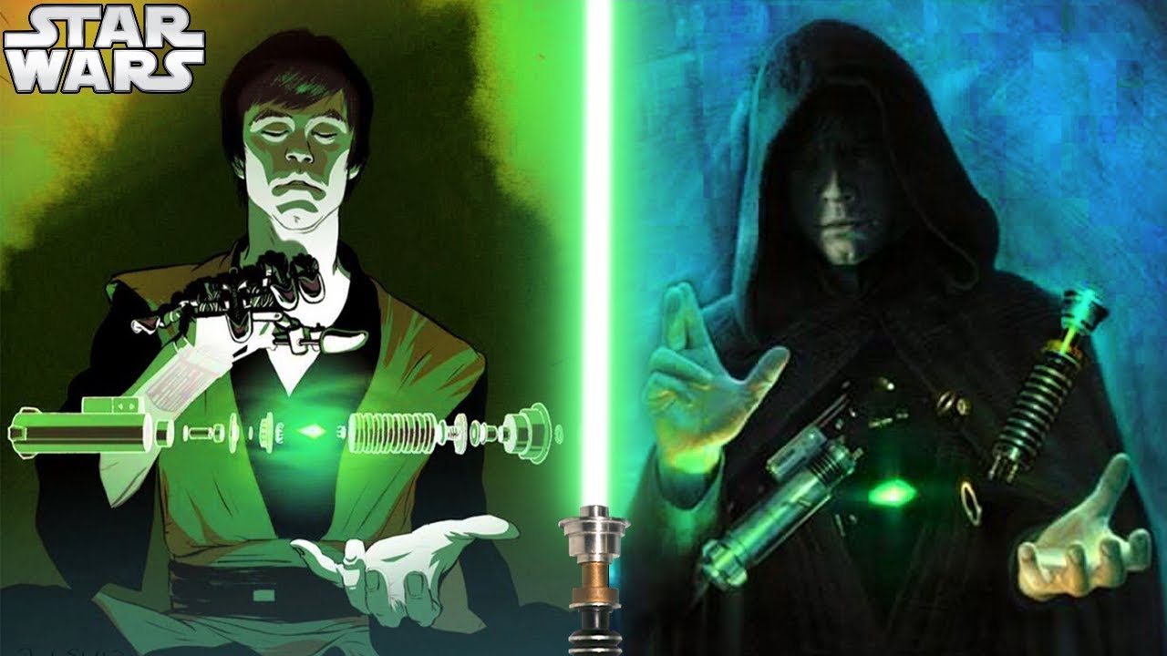 Everything Luke Did When Building His GREEN Lightsaber - Star Wars Explained 1