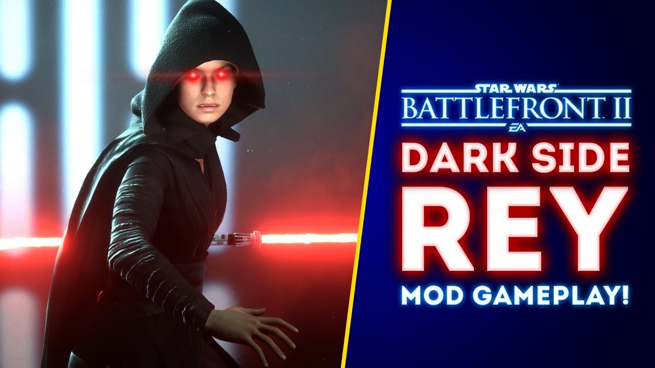 Epic Dark Side Rey Mod Gameplay! The Rise of Skywalker Mod! - Battlefront II Mods 1