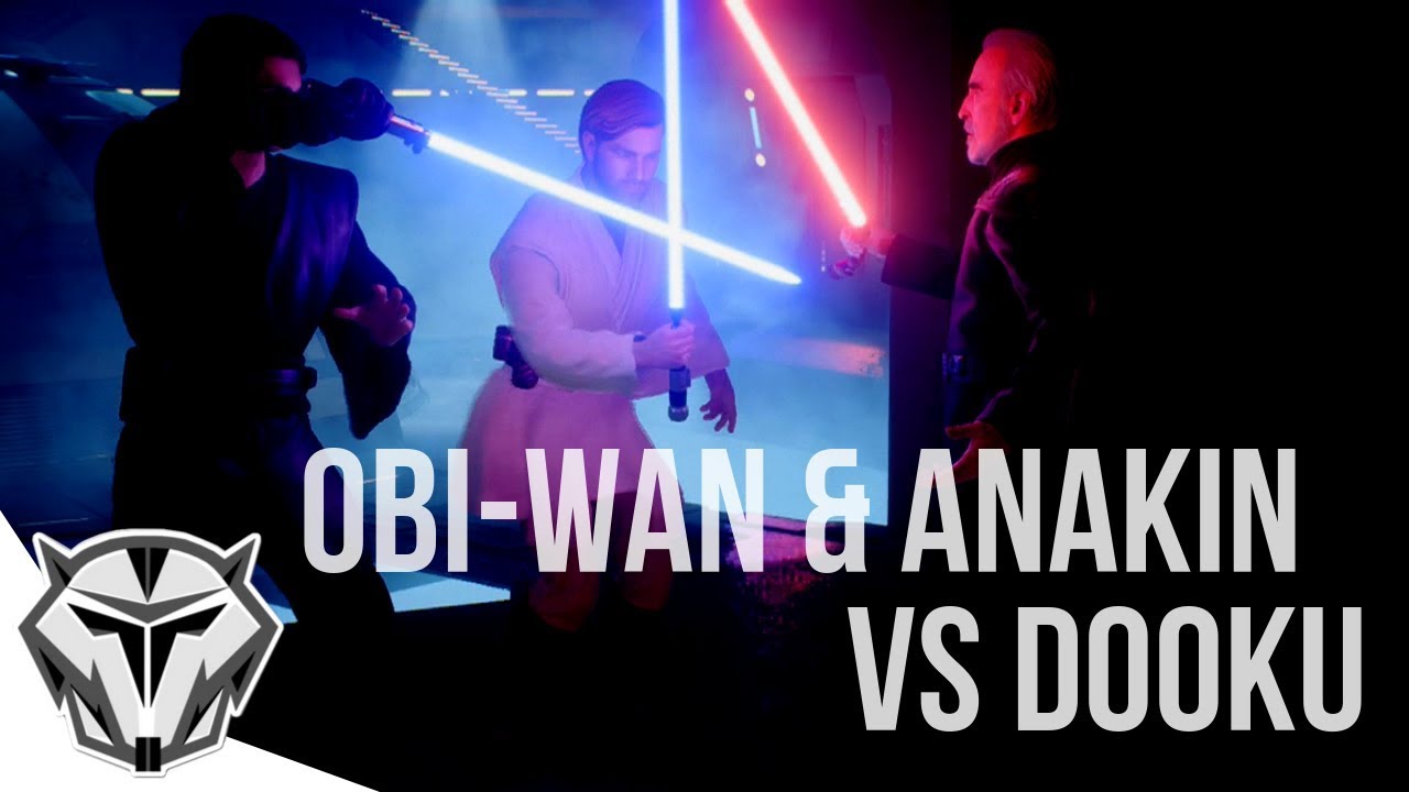 Obi Wan and Anakin vs Count Dooku - Revenge of the Sith (Battlefront II) 1