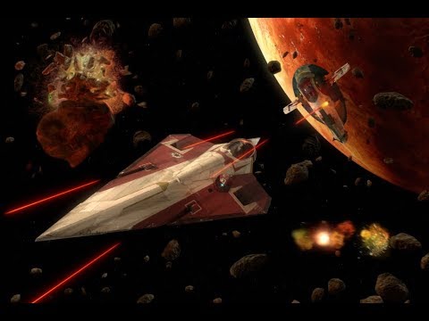 Star Wars Attack of the Clones - Obi-Wan VS Jango Fett (Dogfight over Geonosis) (1080p) 1