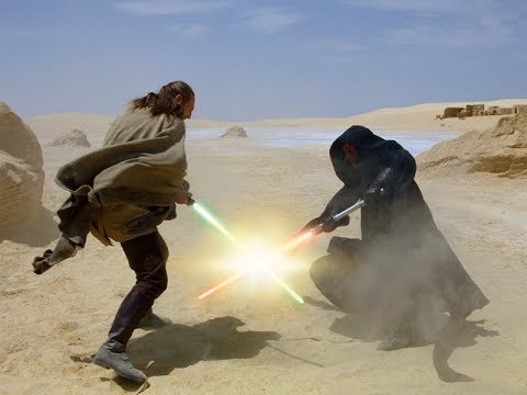 Star Wars The Phantom Menace - Darth Maul vs Qui-Gon Jinn on Tatooine 1