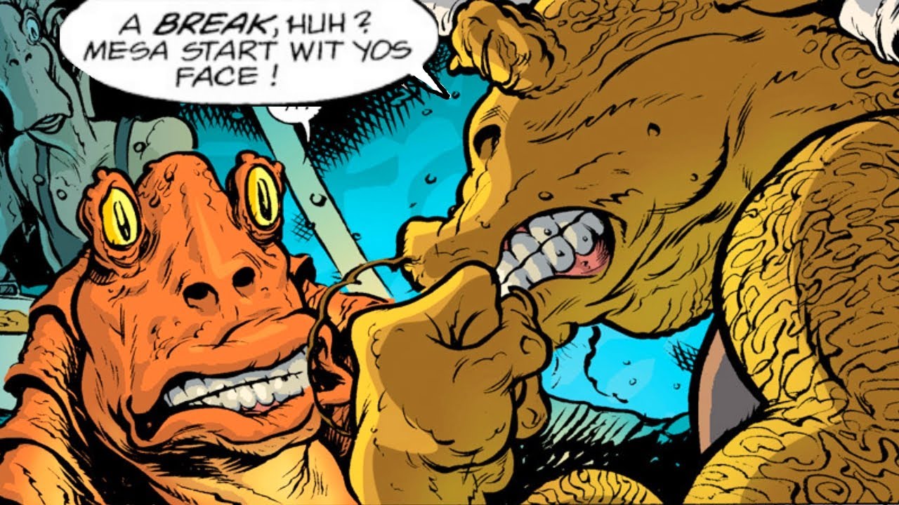 Jar Jar FINALLY gets punched in the face - Star Wars Comics 1