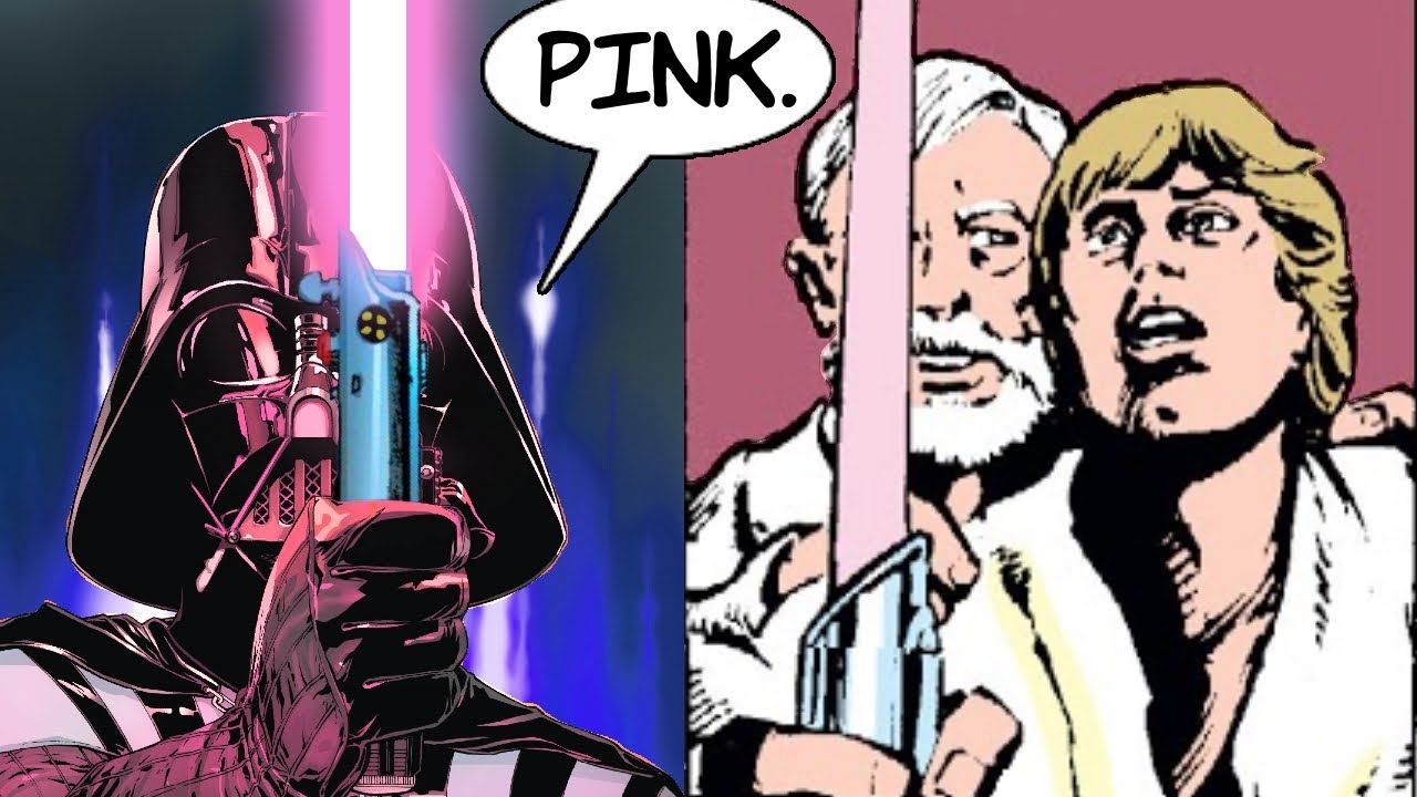 Anakin Skywalker's Lightsaber was pink in the Original Comics 1