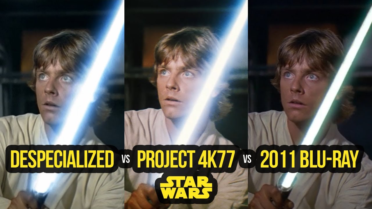 Despecialized vs Project 4K77 vs Star Wars Official 2011 Blu-Ray 1