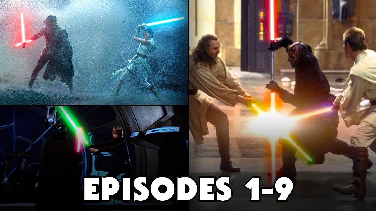 Every Lightsaber Duel from Star Wars Movies (Episodes 1-9) 1