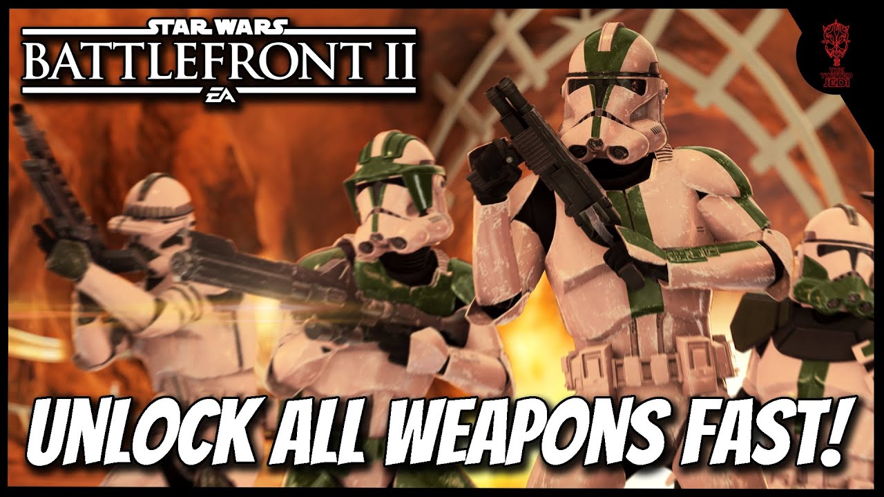 How To Unlock All Weapons Fast (2021) Star Wars Battlefront 2 1