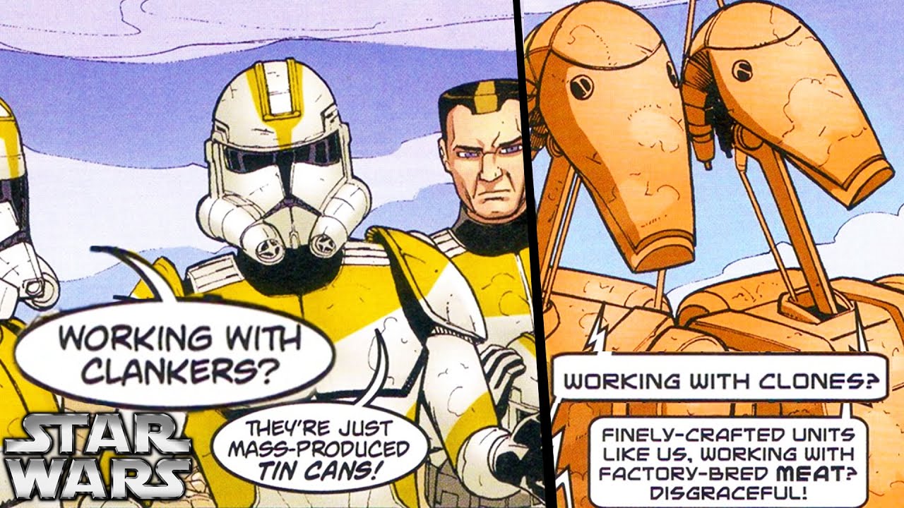 Commander Cody Teamed Up a With A Battle Droid Squad 1