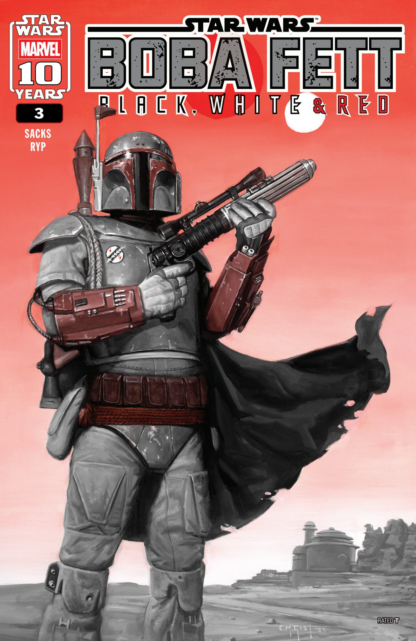 Star Wars - Boba Fett - Black, White & Red
